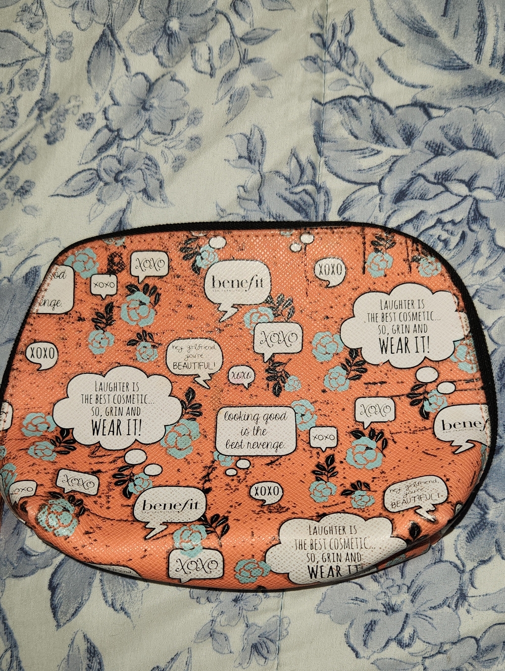 Cosmetic pouch. Benefit. Preloved item sold as is
